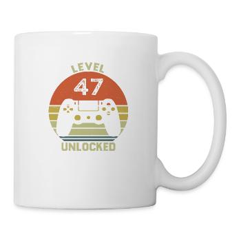 Level 47 Unlocked 47 Years Anniversary Gift - Mug - white - Right