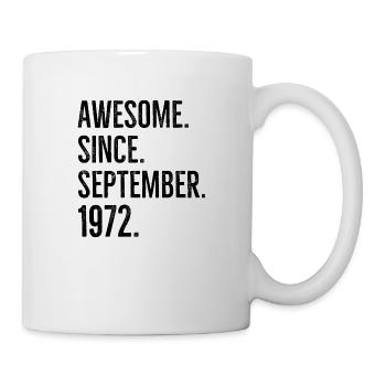 Génial depuis septembre 1972 - Mug blanc - blanc - Droite