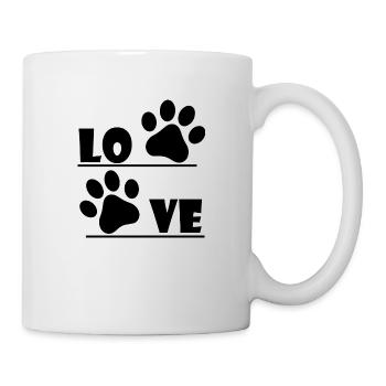 Chien chien - Mug blanc - blanc - Droite