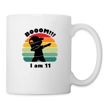 Booom ! Je suis 11 comme cadeau anniversaire enfants - Mug blanc - blanc - Droite