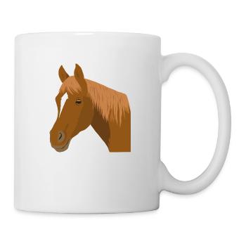 Horse head horse brown - Mug - white - Right