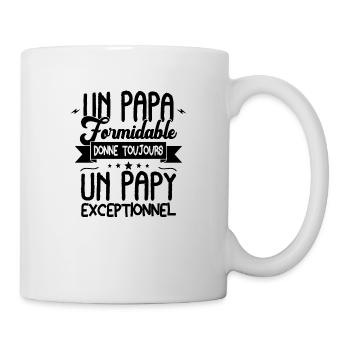Papa Formidable Donne Toujours Papy Exceptionnel - Mug blanc - blanc - Droite