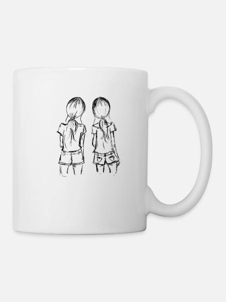 Freundinnen - Tasse - Weiß