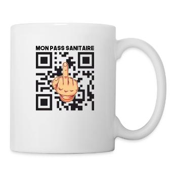 Mon pass sanitaire anti vaccin humour covid - Mug blanc - blanc - Droite