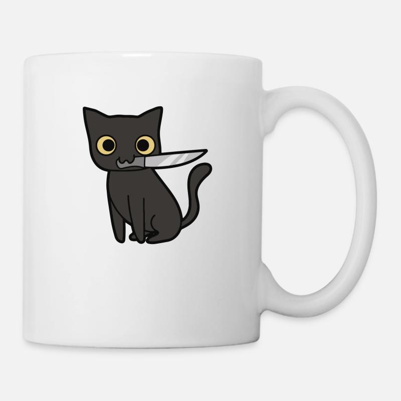 Black Cat Halloween - Mug - white
