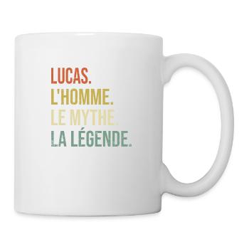 Lucas L'homme Le Mythe La Légende Cadeau Humour - Mug blanc - blanc - Droite