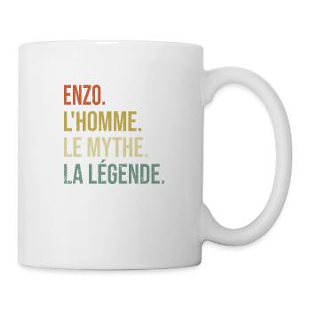 Enzo L'homme Le Mythe La Légende Cadeau Humour - Mug blanc - blanc - Droite