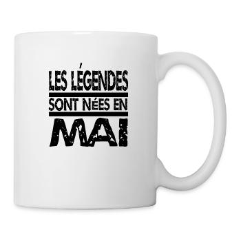 les légendes sont nées en mai - Mug blanc - blanc - Droite