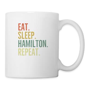 Manger dormir Hamilton Répéter - Mug blanc - blanc - Droite