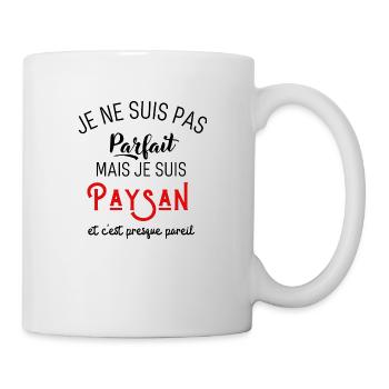 Pas parfait mais paysan - Mug blanc - blanc - Droite