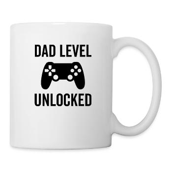 Dad Level freigeschaltet - Tasse - Weiß - Rechts
