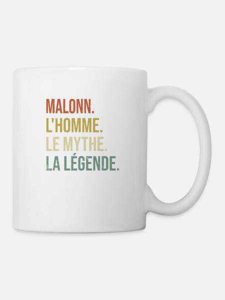 Malonn L'homme Le Mythe La Légende Cadeau Humour - Mug blanc - blanc