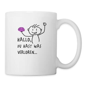 verlorenes Hirn - Tasse - Weiß - Rechts