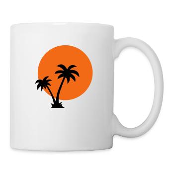 Palmen und Sonne - Tasse - Weiß - Rechts