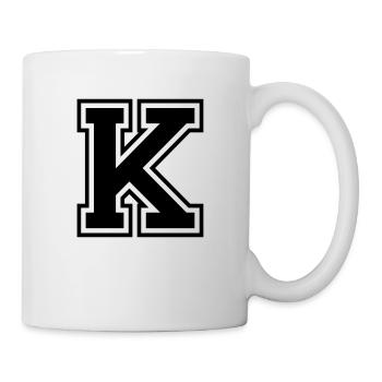 Letter K Team Football Baseball Basketball University - Mug - white - Right