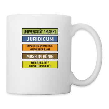 Bonn U Bahn Geschenk - Tasse - Weiß - Rechts