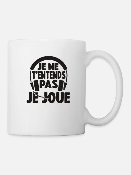 Je Ne T'entends Pas Je Joue Gamer Cadeau - Mug blanc - blanc