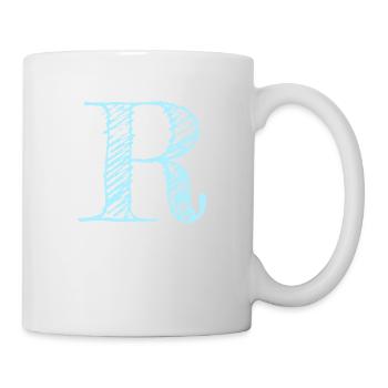 Letter "R" Comic Blue - Mug - white - Right