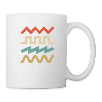 Wave synthesizer wave for electronic musician - Mug - white - Right