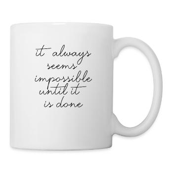citations citation motivation inspiration impossible - Mug blanc - blanc - Droite