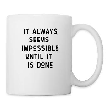 citations citation motivation inspiration impossible - Mug blanc - blanc - Droite