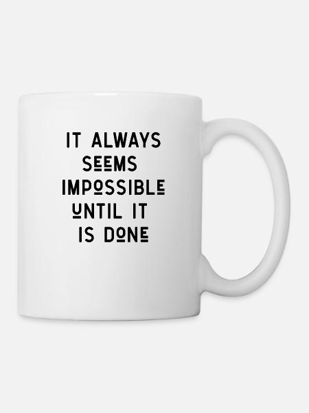 citations citation motivation inspiration impossible - Mug blanc - blanc