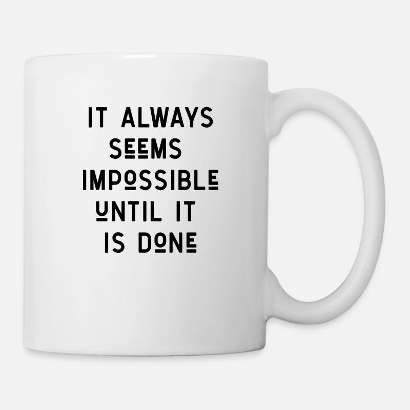 citations citation motivation inspiration impossible - Mug blanc - blanc