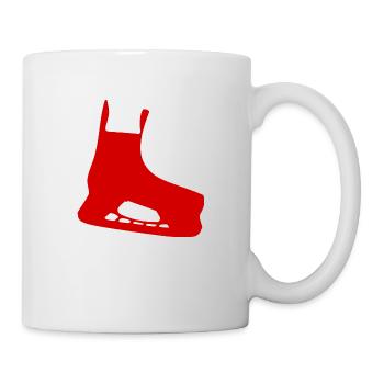 Schlittschuh rot - Tasse - Weiß - Rechts