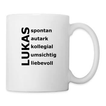 Lukas - Ein ganz spezielles Design nur für Lukas - Tasse - Weiß - Rechts