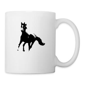 Cheval noir qui galope - Galopa - Mug blanc - blanc - Droite