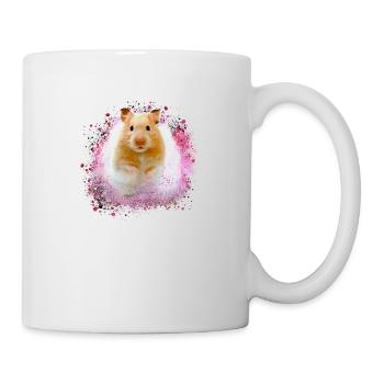 hamster, graffiti,painting,pink,golden hamster - Mug - white - Right