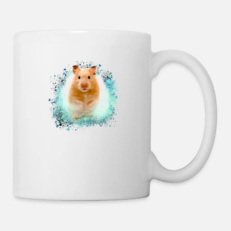 hamster, graffiti,malerei,grün,goldhamster - Tasse - Weiß