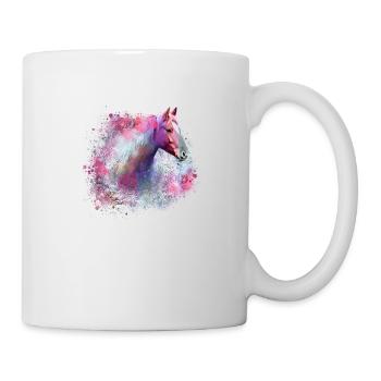 haflinger,horse,graffiti, painting, horse's head,colorful - Mug - white - Right