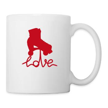 Roller love - Mug blanc - blanc - Droite