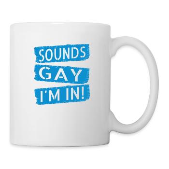 present bday funny rainbow gay gift idea joke - Mug - white - Right