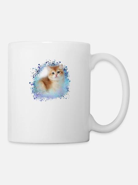 chaton, chaton, chaton, graffiti, peinture - Mug blanc - blanc