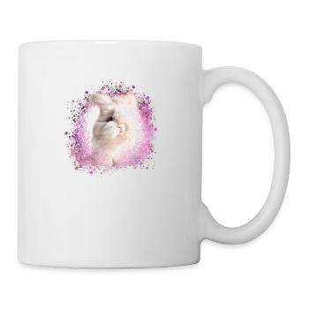 lapin angora, lapin, graffiti, rose, lapin - Mug blanc - blanc - Droite