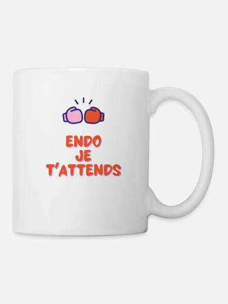 Endo je t attends - Mug blanc - blanc