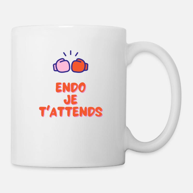 Endo je t attends - Mug blanc - blanc