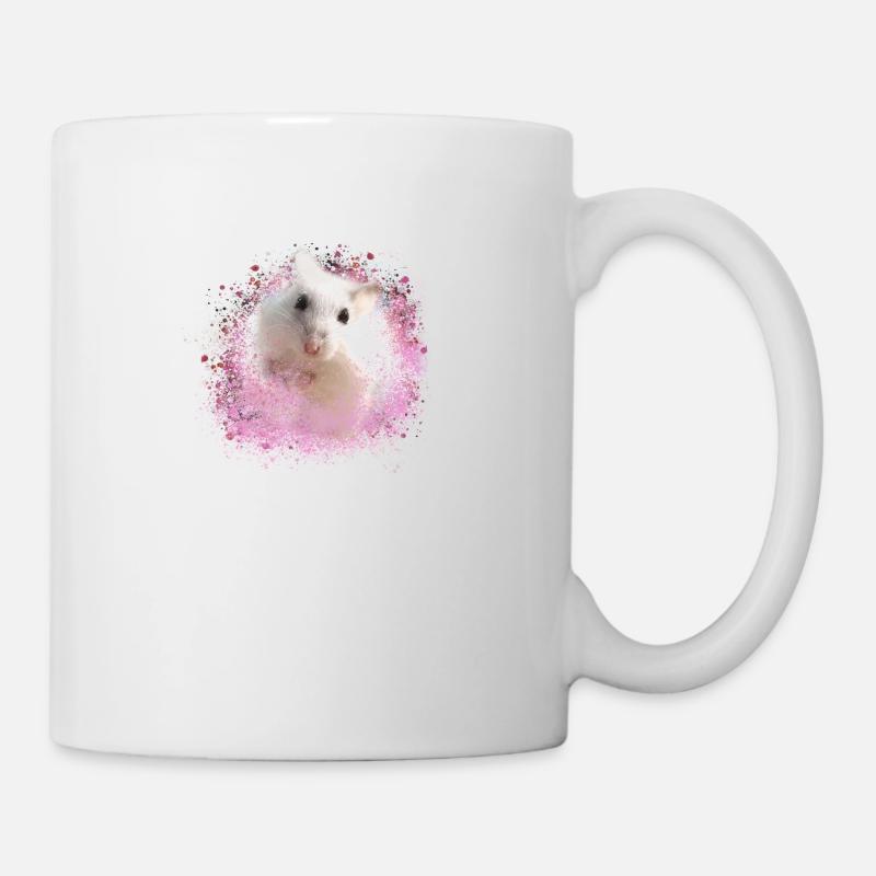 dwarf hamster,hamster,white,graffiti,painting - Mug - white