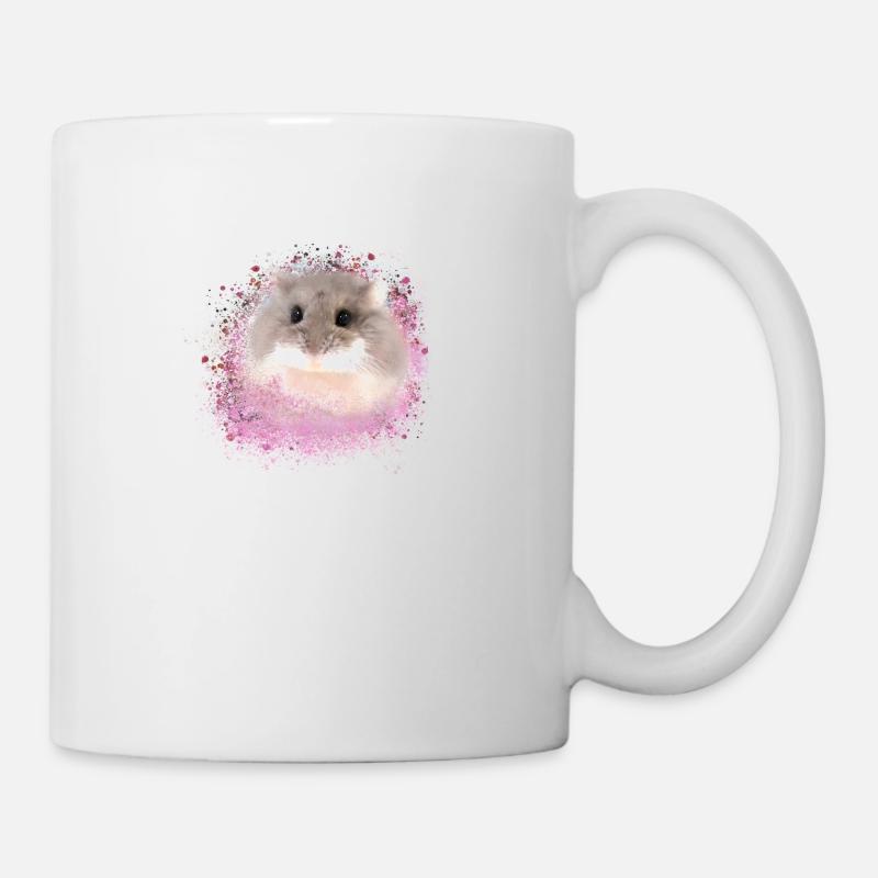 dwarf hamster,hamster,pink,graffiti,painting - Mug - white