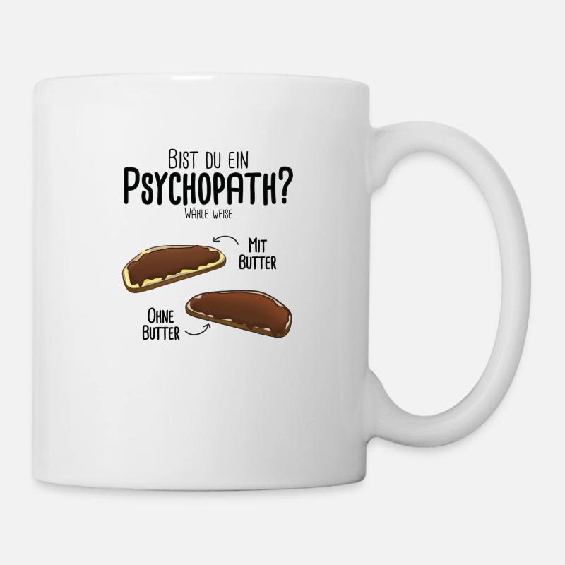 Schokocreme mit Butter oder ohne - Psychotest - Tasse - Weiß