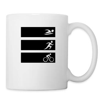 Triathlon Swim Bike Run - Mug - white - Right