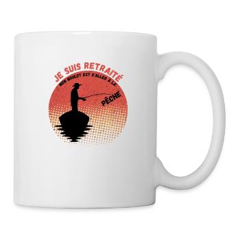 Je suis retraité mon boulot est daller à la pêche - Mug blanc - blanc - Droite