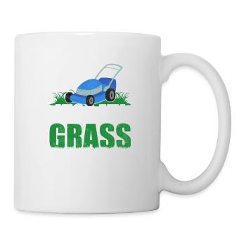 Kiss My Grass Lawn Mower Caretaker - Mug - white - Right