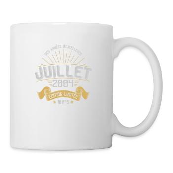 18 Ans Anniversaire Vintage Né(e) en Juillet 2004 - Mug blanc - blanc - Droite