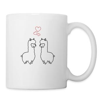 Amour de l’alpaga - Mug blanc - blanc - Droite