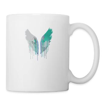 engelsflügel,flügel,angelwings,bunt,graffiti - Tasse - Weiß - Rechts