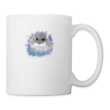 zwerghamster,hamster,grau,graffiti,malerei,blau - Tasse - Weiß - Rechts
