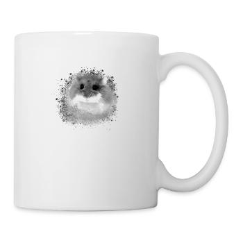 zwerghamster,hamster,braun,graffiti,malerei,grau - Tasse - Weiß - Rechts